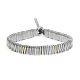 Zig Bracelet | Pave detail | Mixed Metal