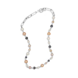 Pina Linka Necklace | Mix Color Pearls | Sterling Silver