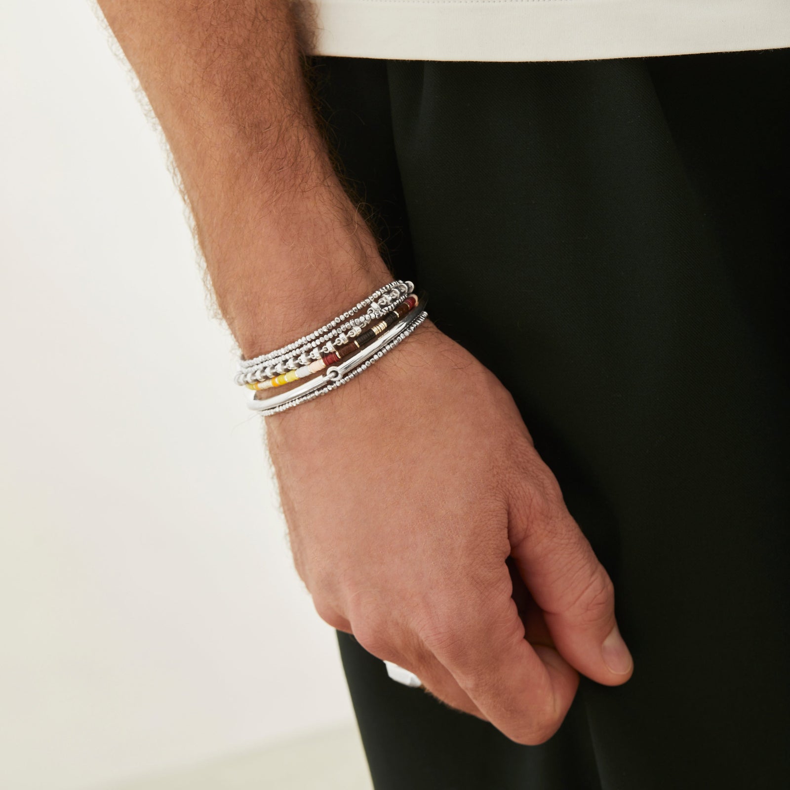 Rizon Bracelet I Brown Pattern I Sterling Silver