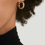Aphelion 18.5mm Earring | 1/3 Pave I Yellow Gold