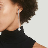 Orion Single Earring | South Sea Pearl | Pave Detail | White Gold