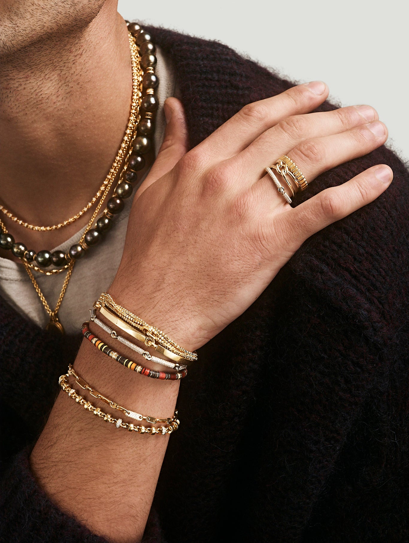 Maor fine jewelry orion bracelet pave yellow gold