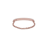 ID Bar Bracelet | 50mm Wide - 5mm Height | Full Pave | Rose Gold