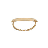 ID Bar Bracelet | 50mm Wide - 7mm Height | Full Pave | Yellow Gold