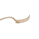 ID Bar Bracelet | 50mm Wide - 9mm Height | Pave Detail | Yellow Gold