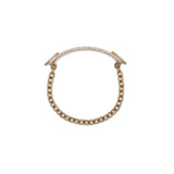 ID Bar Bracelet | 50mm Wide - 9mm Height | Pave Detail | Yellow Gold