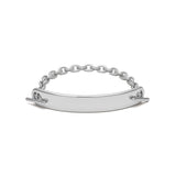 ID Bar Bracelet | 70mm Wide - 11mm Height | Sterling Silver