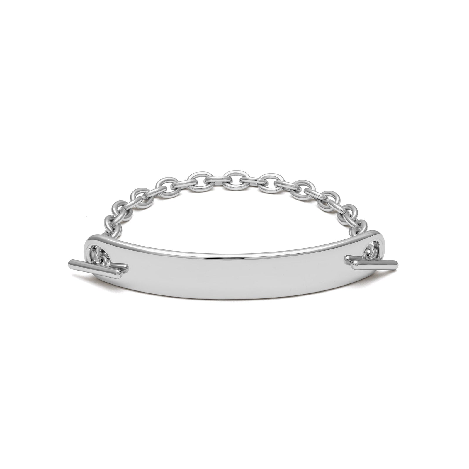 ID Bar Bracelet | 70mm Wide - 11mm Height | Sterling Silver