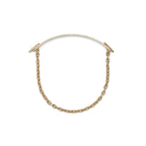 ID Bar Bracelet | 70mm Wide - 7mm Height | Pave Detail | Yellow Gold