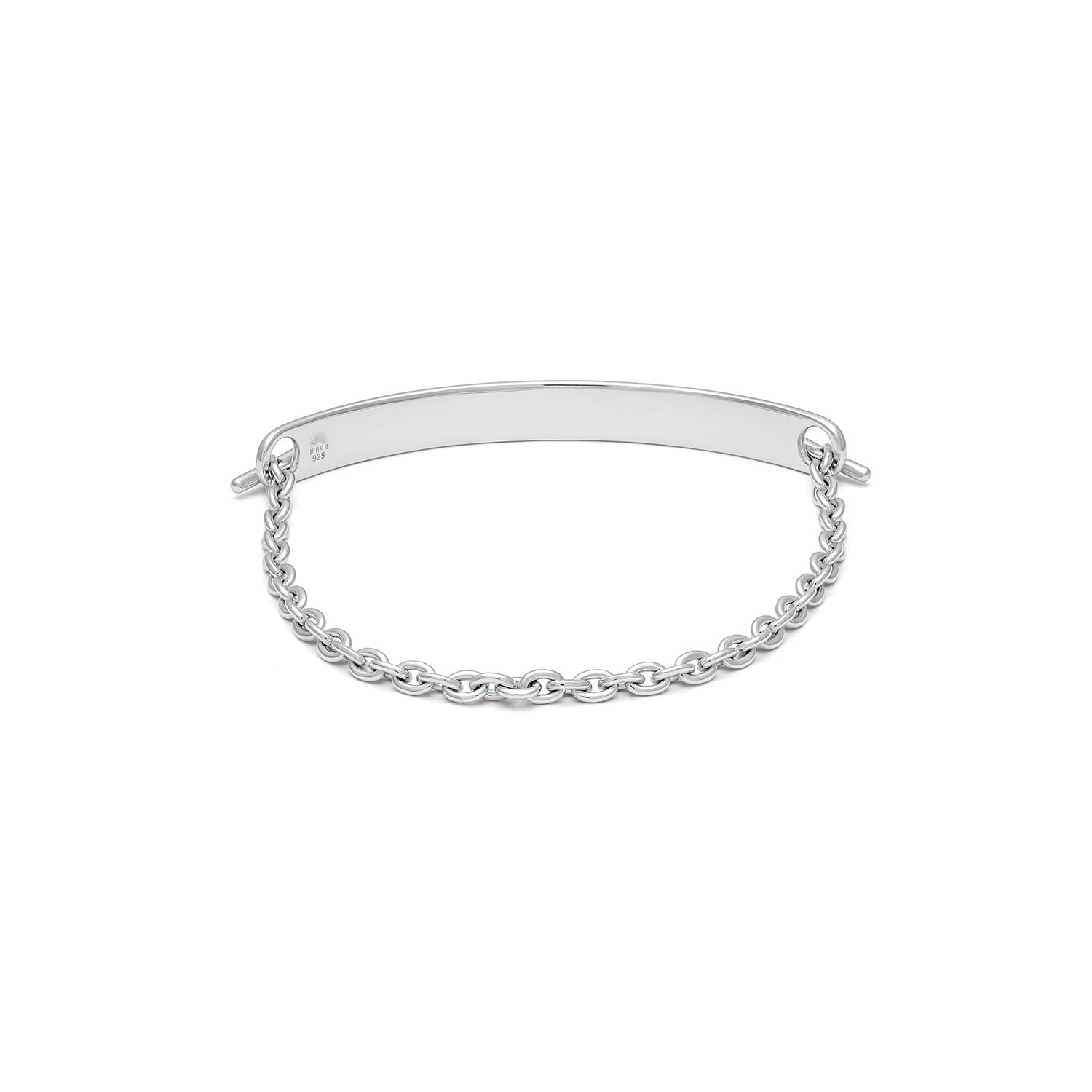 ID Bar Bracelet | 70mm Wide - 7mm Height | Sterling Silver