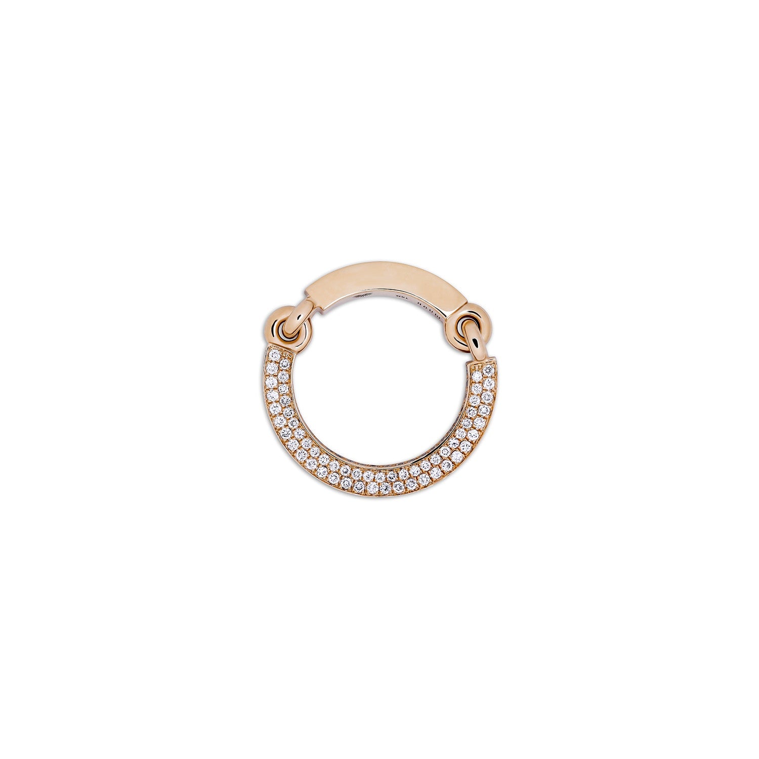 MAOR Two Thirds White Diamond Pave Aphelion Band Ring Yellow Gold