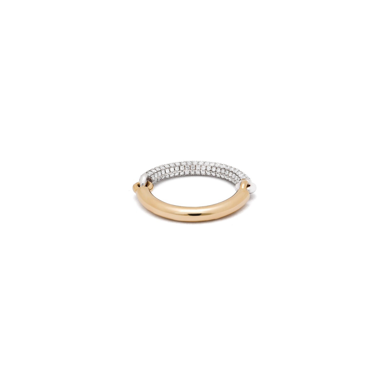 MAOR Aquila hinged band ring with white gold and yellow gold