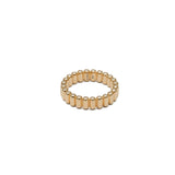 Capsule Ring | 5mm I Pave Detail I Yellow Gold