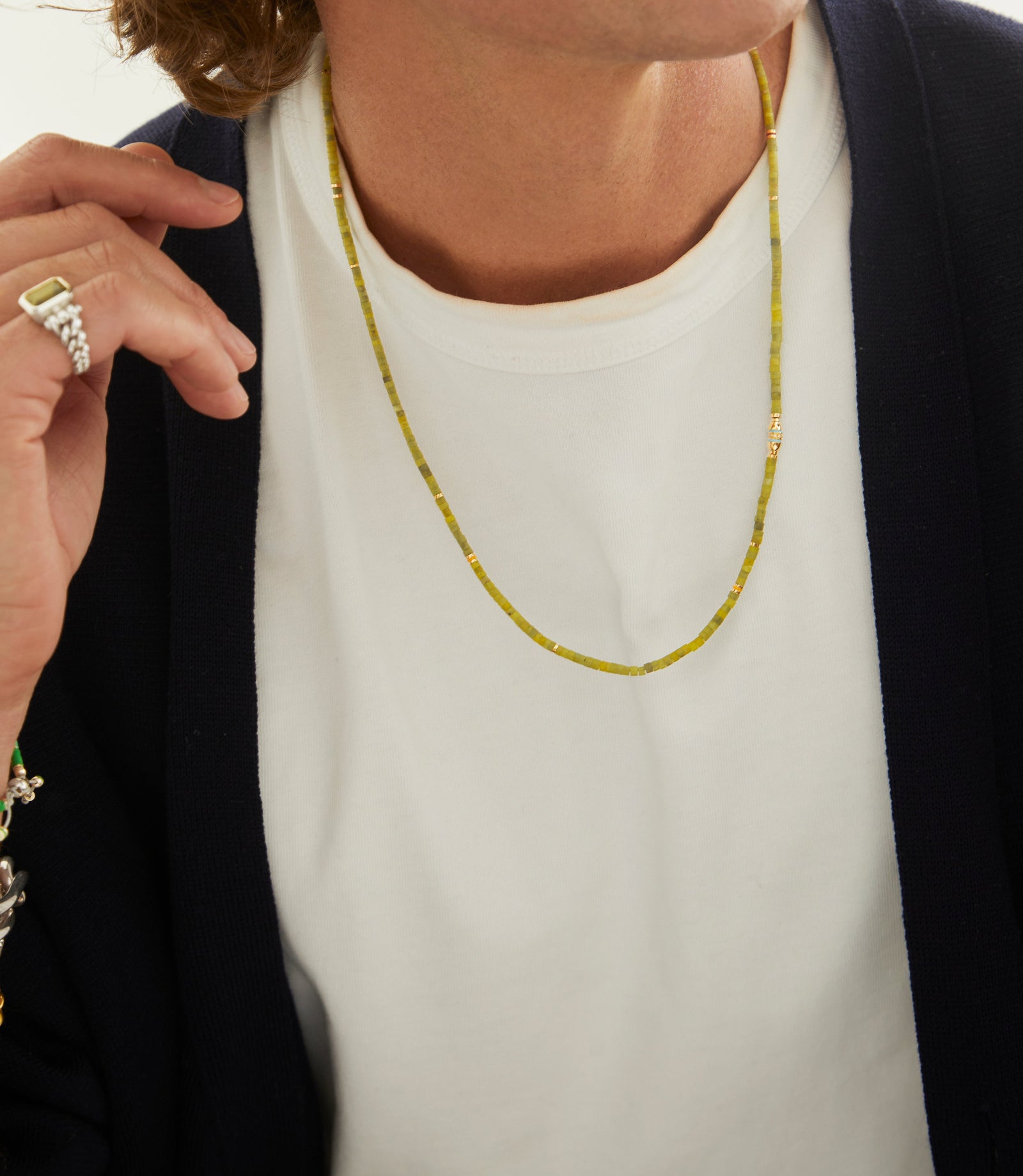 Cherish Necklace/Bracelet | Afghan Jade | Yellow Gold