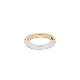 Two Tone Circinus band Ring Yellow Gold White Gold