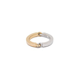 Two Tone Circinus band Ring Yellow Gold White Gold