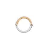 Two Tone Circinus band Ring Yellow Gold White Gold