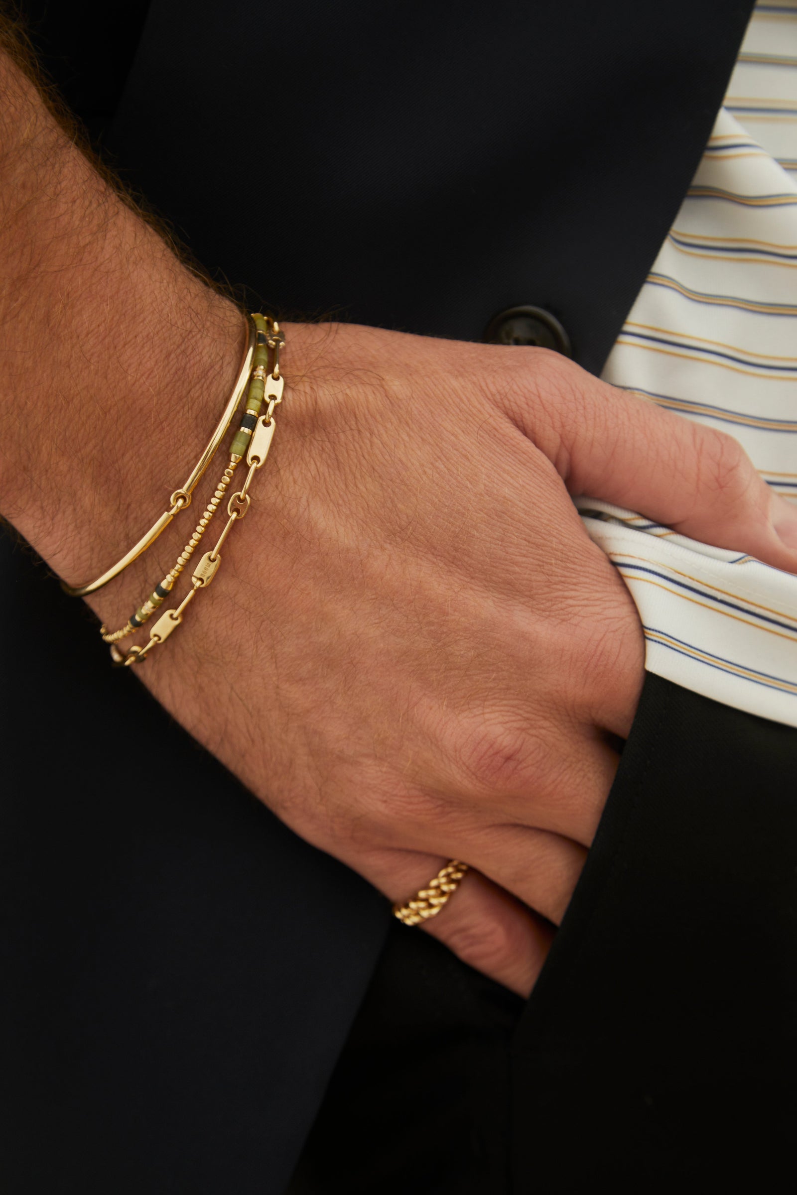 Creosote Bracelet | Afghan Jade I Yellow Gold