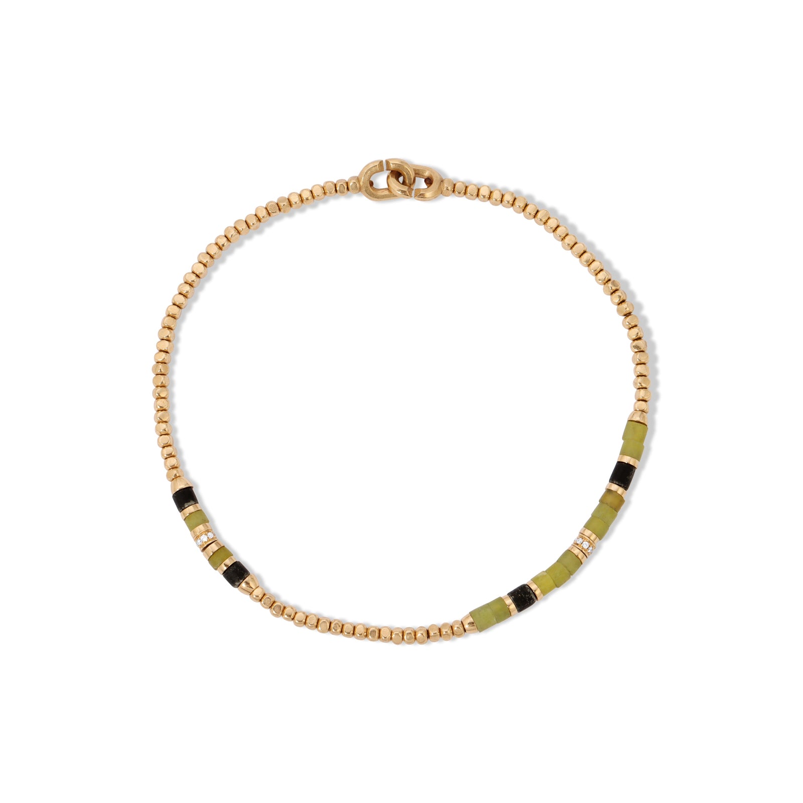 Creosote Bracelet | Afghan Jade I Yellow Gold