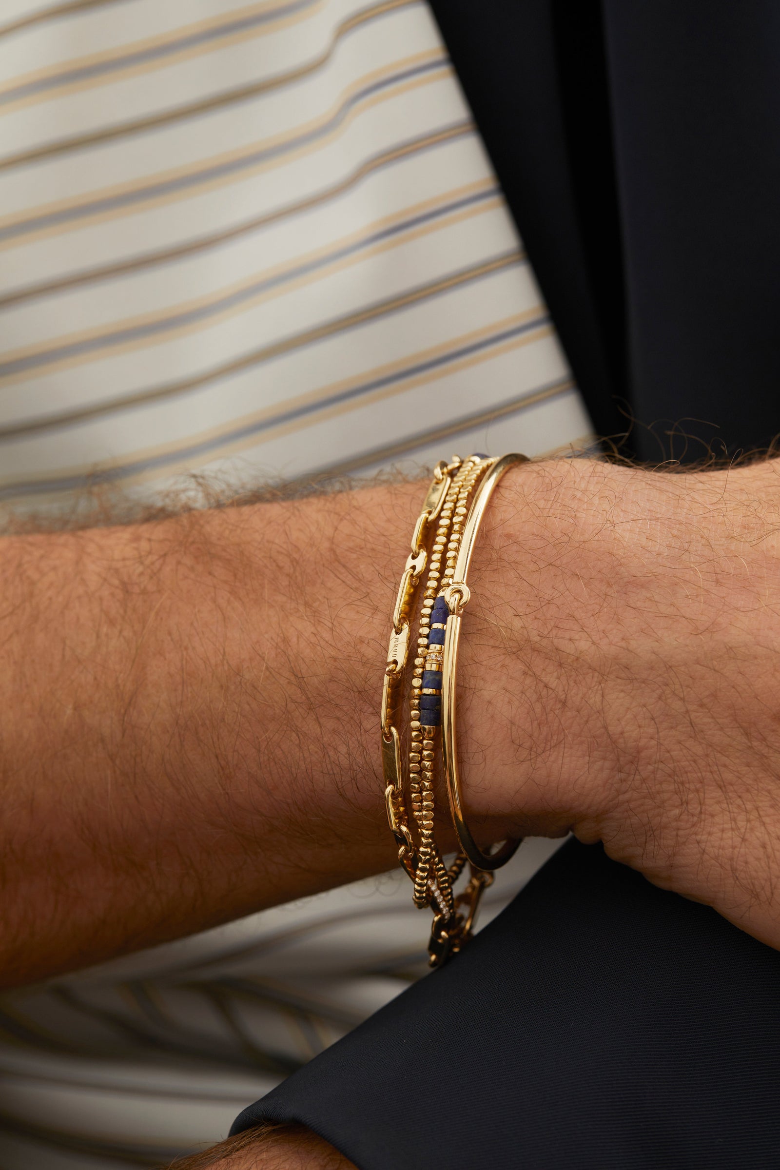 Creosote Wrap Bracelet | Blue Lapis I Yellow Gold
