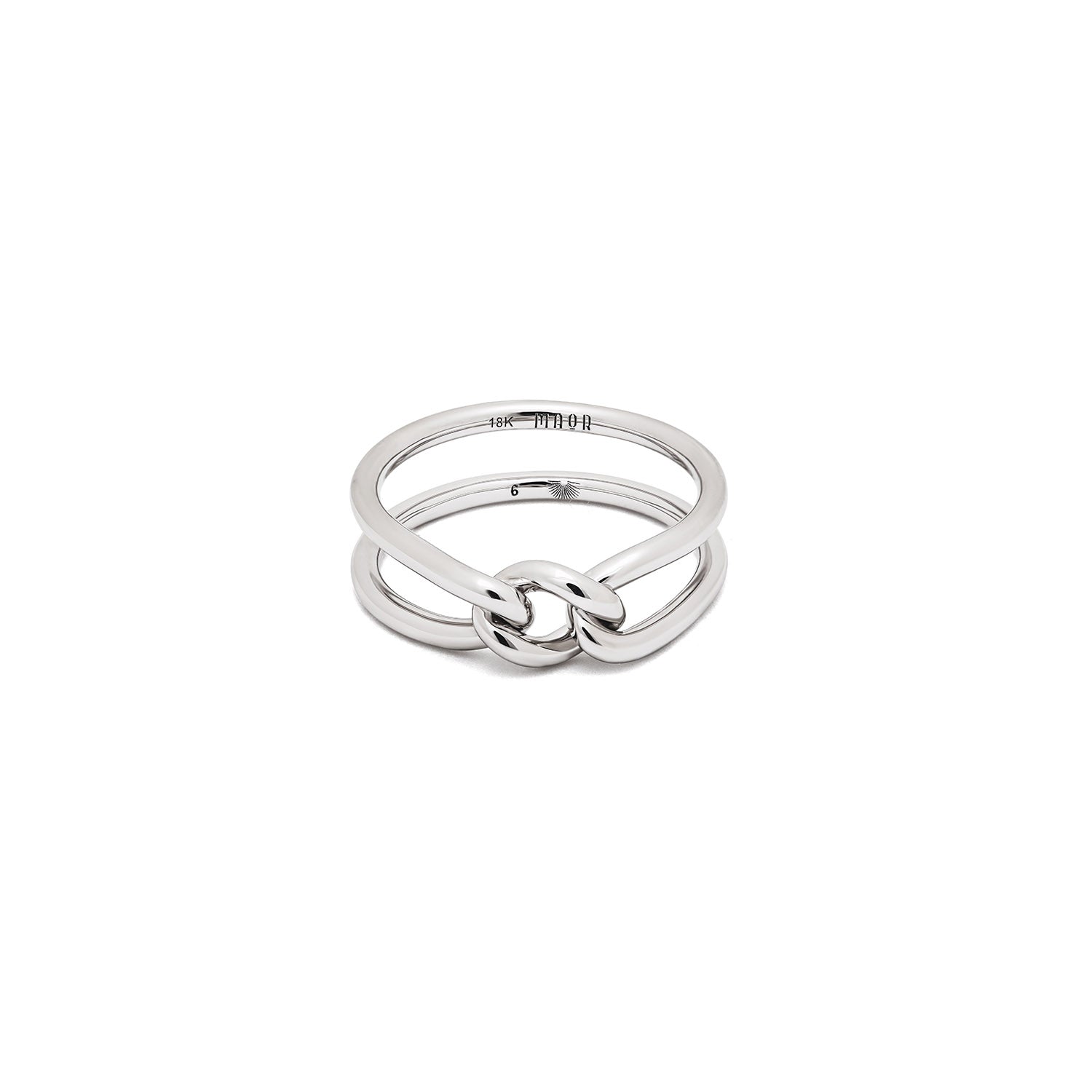 White Ring Unity Ripple Unity Ring | 2mm I White Gold – MAOR