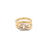 Unity Ring | 3mm I Pave I Yellow Gold