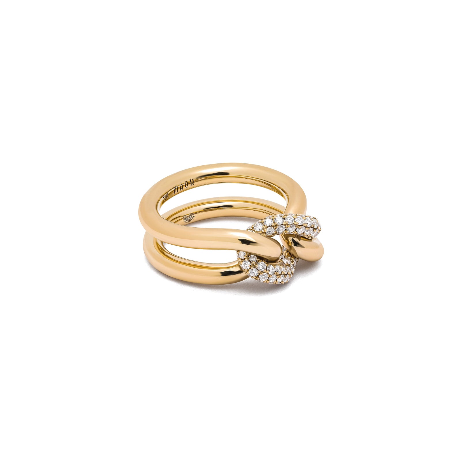 Unity Ring | 3mm I Pave I Yellow Gold