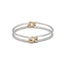 Two Tone Unity Bangle 3M Bracelet Sterling Silver Yellow Gold- MAOR