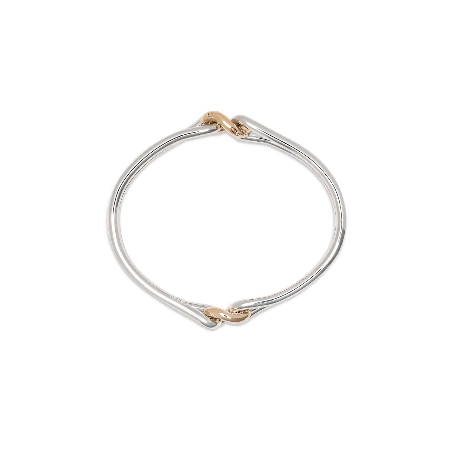 Two Tone Unity Bangle 3M Bracelet Sterling Silver Yellow Gold- MAOR