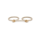 Double Ring | 2mm | Full Pave I Yellow Gold
