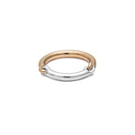 Two Tone Equinox Ring Yellow Gold White Gold- MAOR