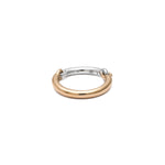 Two Tone Equinox Ring Yellow Gold White Gold- MAOR