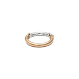 Two Tone Equinox Ring Yellow Gold White Gold- MAOR