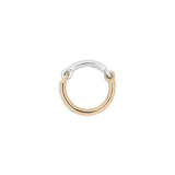 Two Tone Equinox Ring Yellow Gold White Gold- MAOR