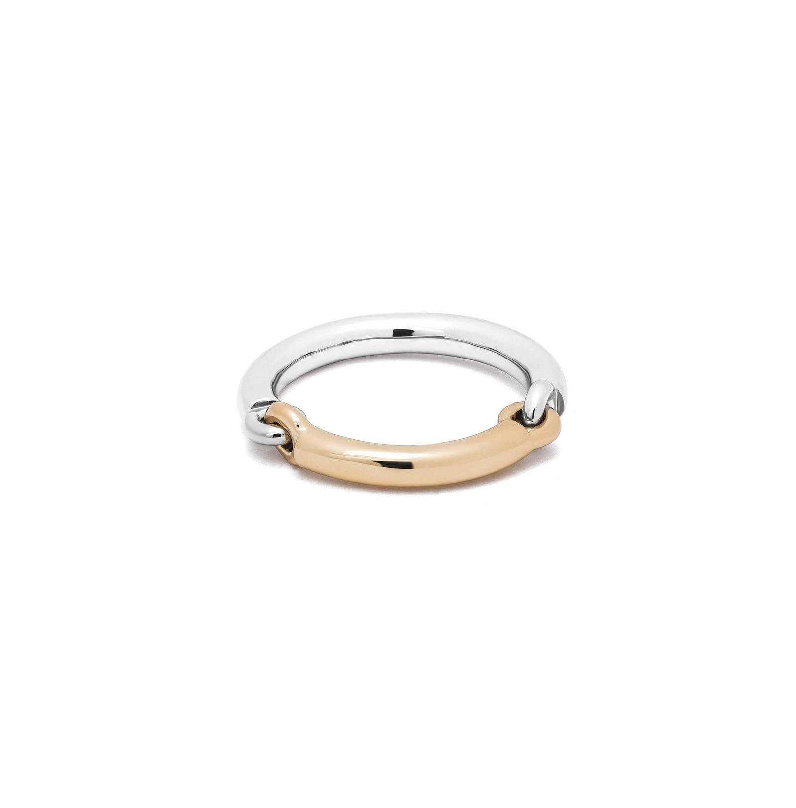 Two Tone Equinox Ring White Gold Yellow Gold- MAOR