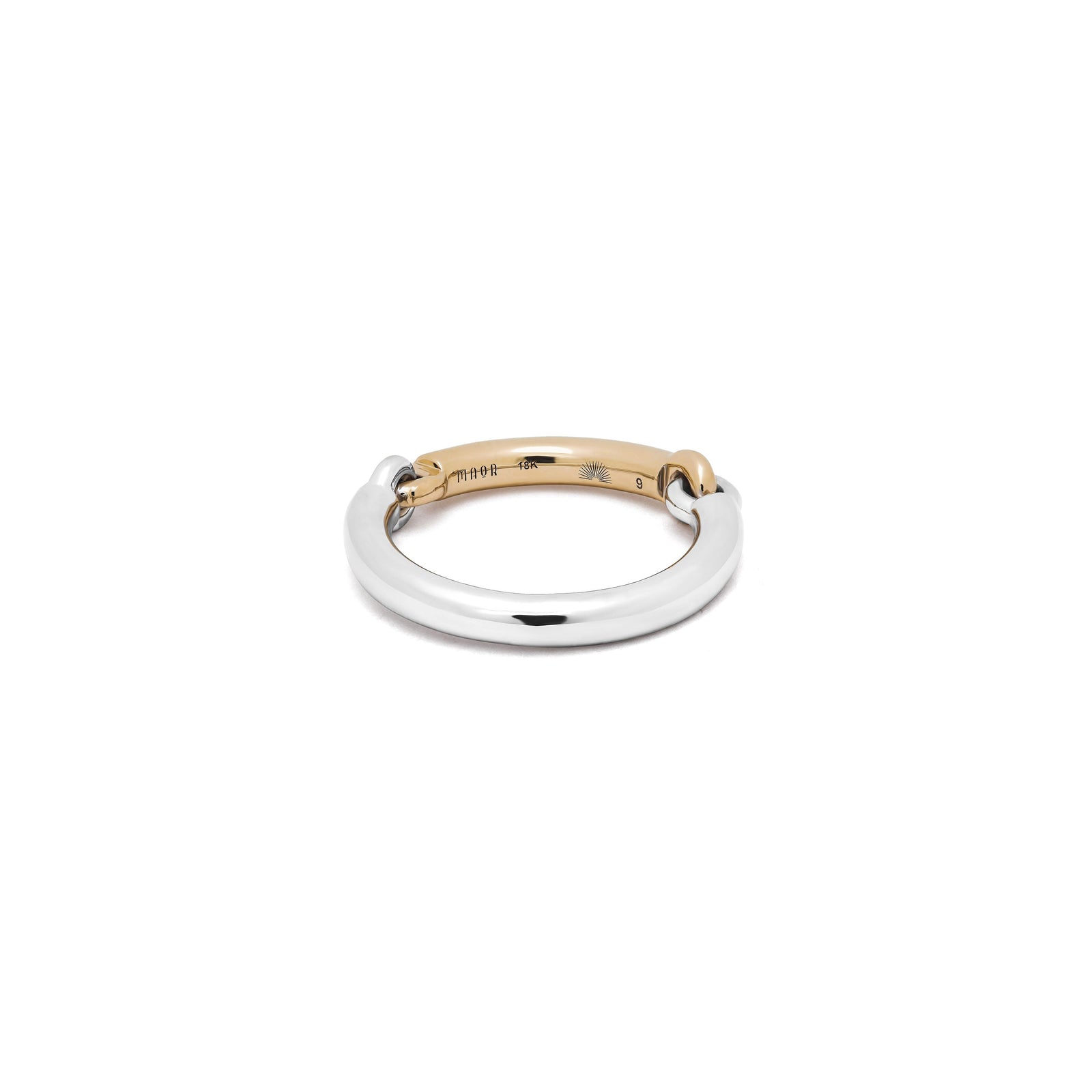 Two Tone Equinox Ring White Gold Yellow Gold- MAOR
