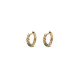 Equinox 23.5mm Earring | 1/2 Pave | Yellow Gold