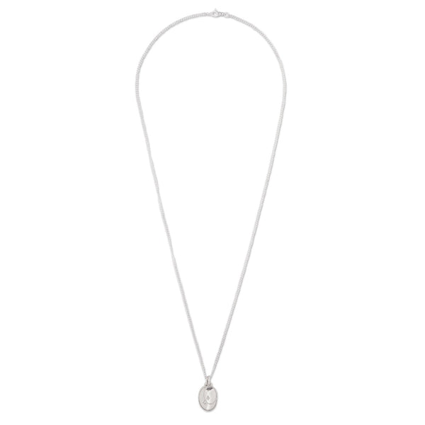Gudo Necklace | Oval | Diamond Detail | Sterling Silver – MAOR