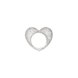 Heart Ring | Full Pave I White Gold