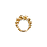 Curb Chain Ring | Large Scale | Yellow Gold | Diamond Detail