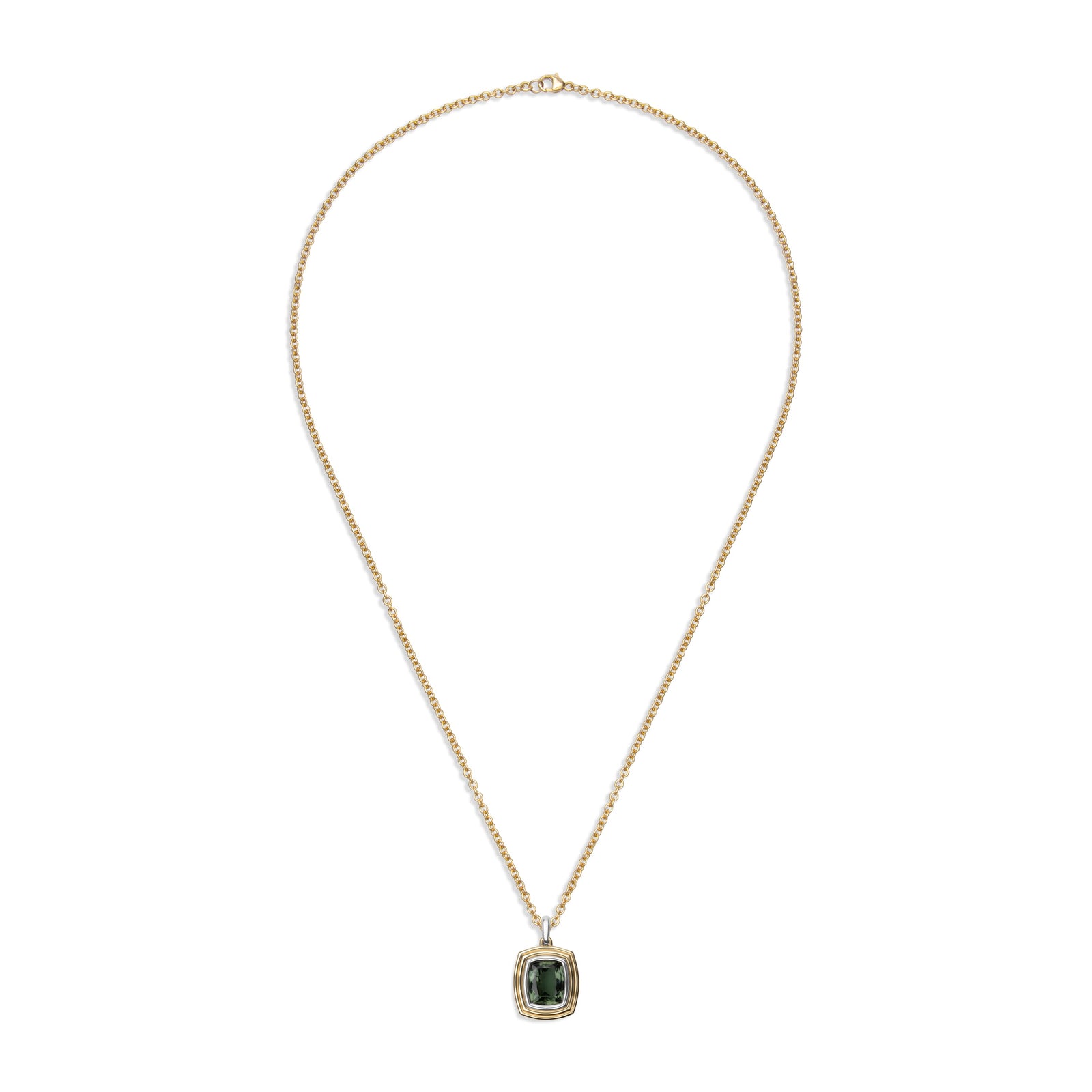 Equinox Necklace | Green Tourmaline I Mixed Metal
