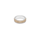 Orb 5.5mm Ring | Pave Detail Mixed Metal