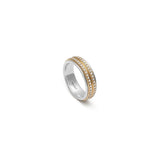 Orb 5.5mm Ring | Pave Detail Mixed Metal