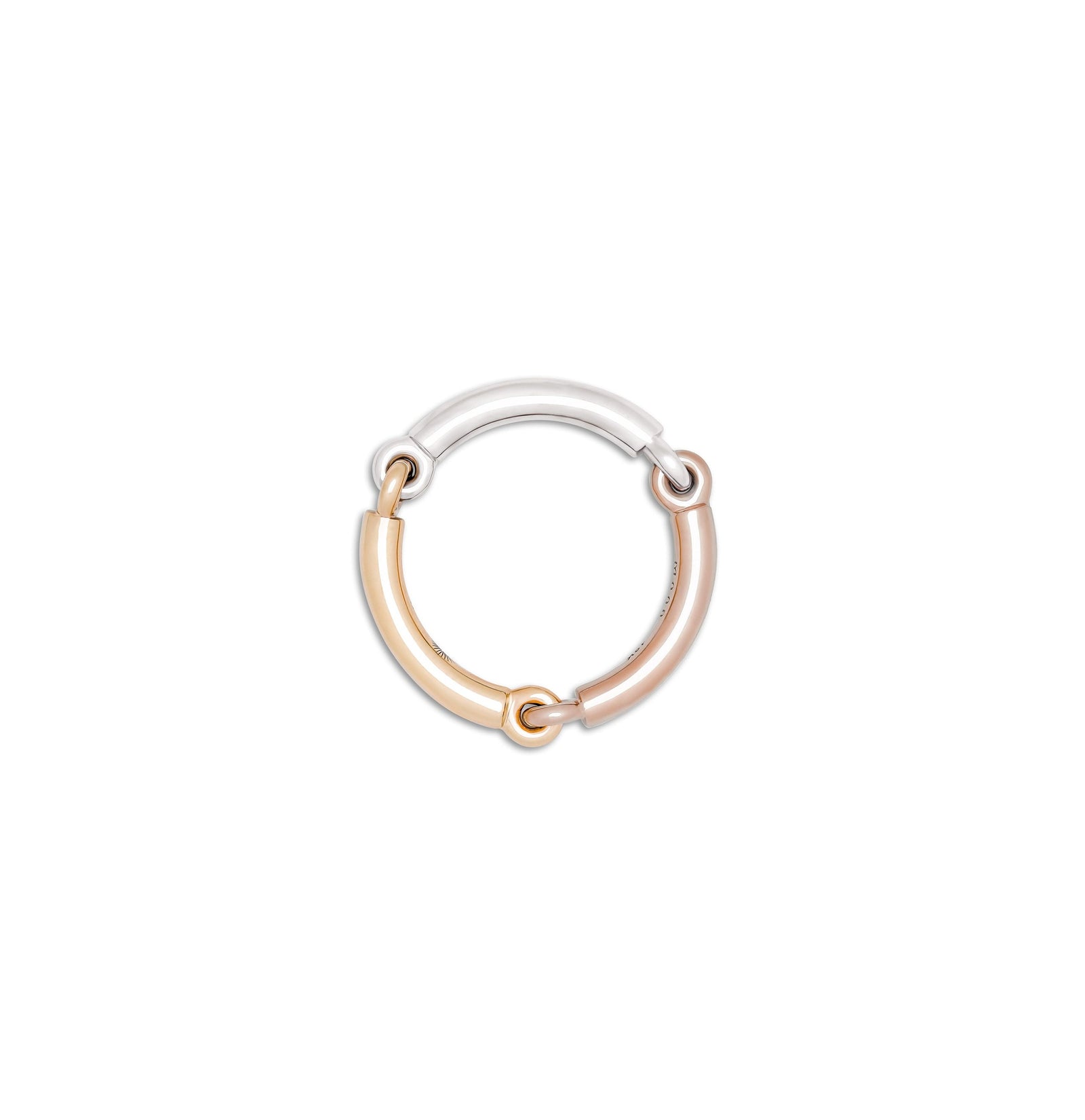 MAOR Trio Lyra Band Ring Yellow Gold White Gold Rose Gold