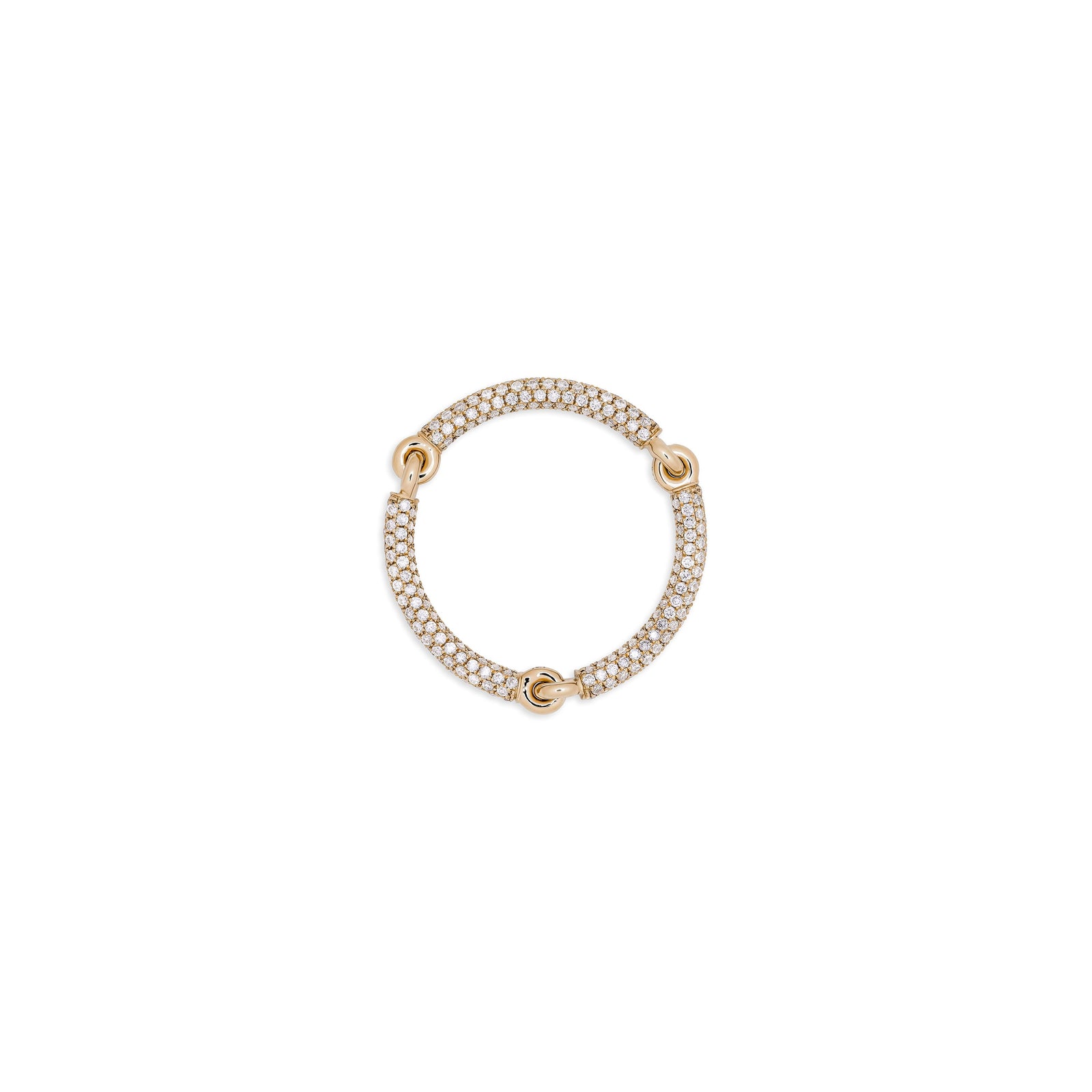 Lyra Ring | 2.5mm | Full Pave | Yellow Gold