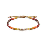 Mini Rizon Bracelet | Red Pattern | Pave Detail | Rose Gold