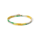 Mini Rizon Necklace/Bracelet | Green Pattern | Yellow Gold
