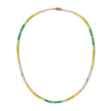 Mini Rizon Necklace/Bracelet | Green Pattern | Yellow Gold