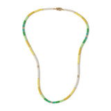 Mini Rizon Necklace/Bracelet | Green Pattern | Yellow Gold