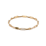 Monolinka Bracelet | 4mm | Pave I Yellow Gold